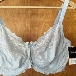 NWT Chantelle Rive Gauche 38G Periwinkle blue underwire lace bra